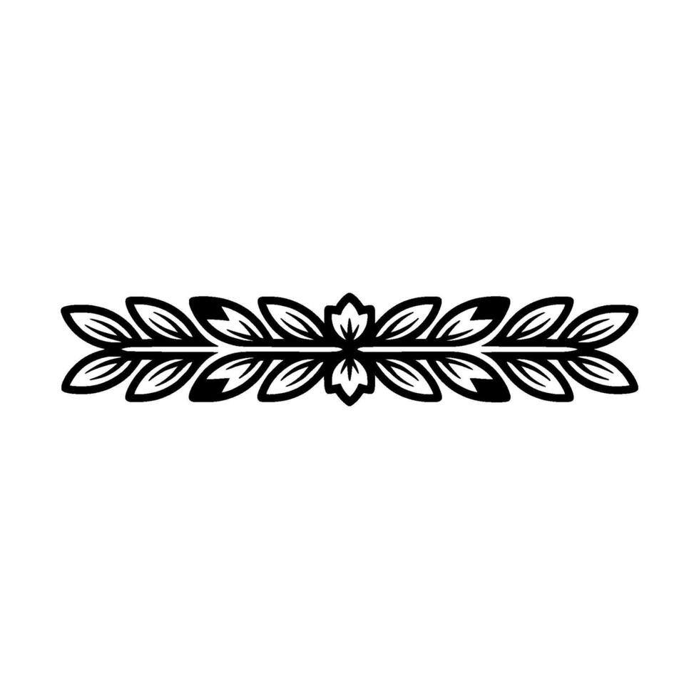 Elegant Black Floral Border on White Minimalist 1 vector