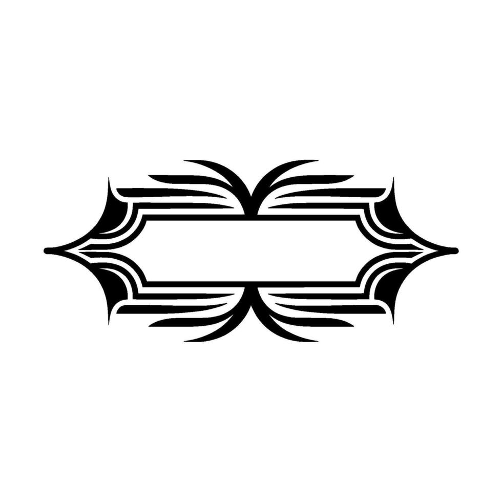 Elegant Black White Decorative Frame, Banner, or Label vector