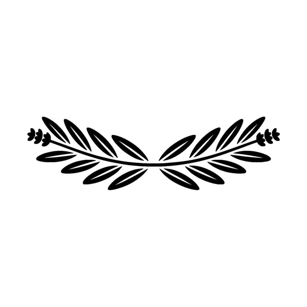 Minimalist Olive Branch Illustration on Cream Background vector
