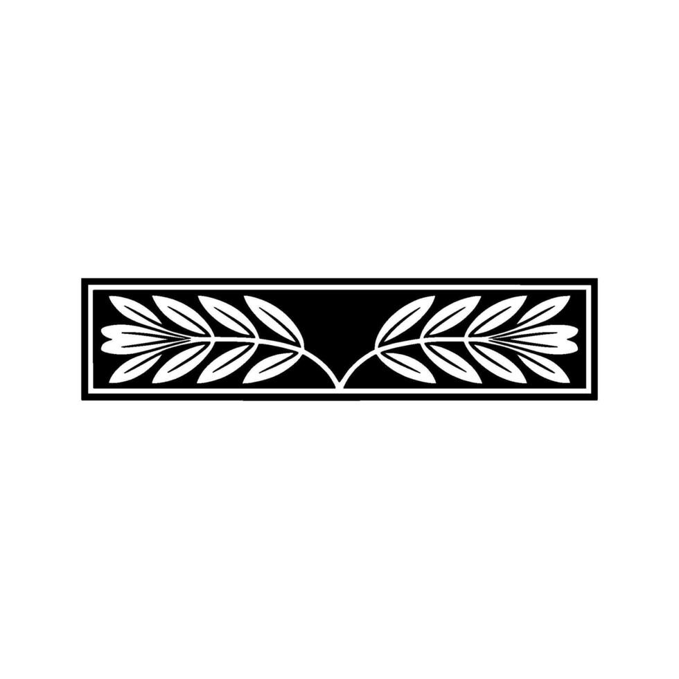 Elegant Botanical Black White Border , Minimalist vector