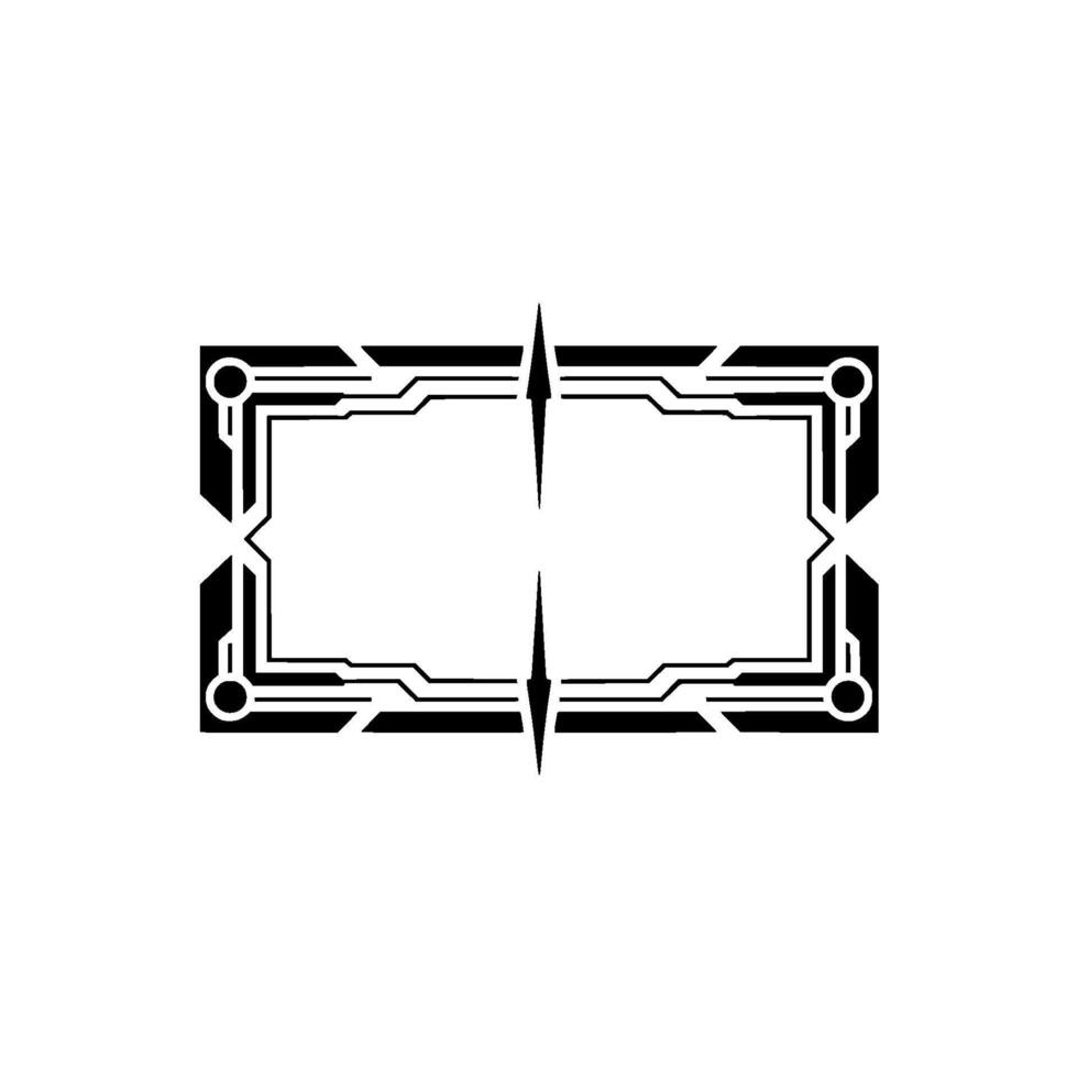 Minimalist Tech Frame Geometric , Futuristic, Simple and Clean vector