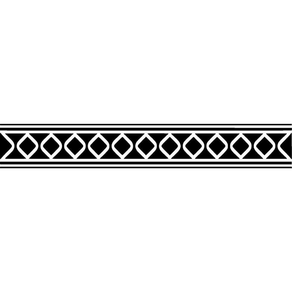 Modern Black and White Geometric Border on White Background vector