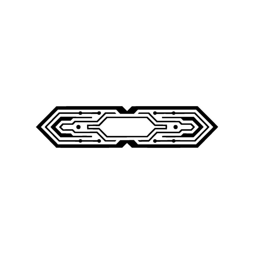 Futuristic Circuit Board Element in Minimalist Style vector