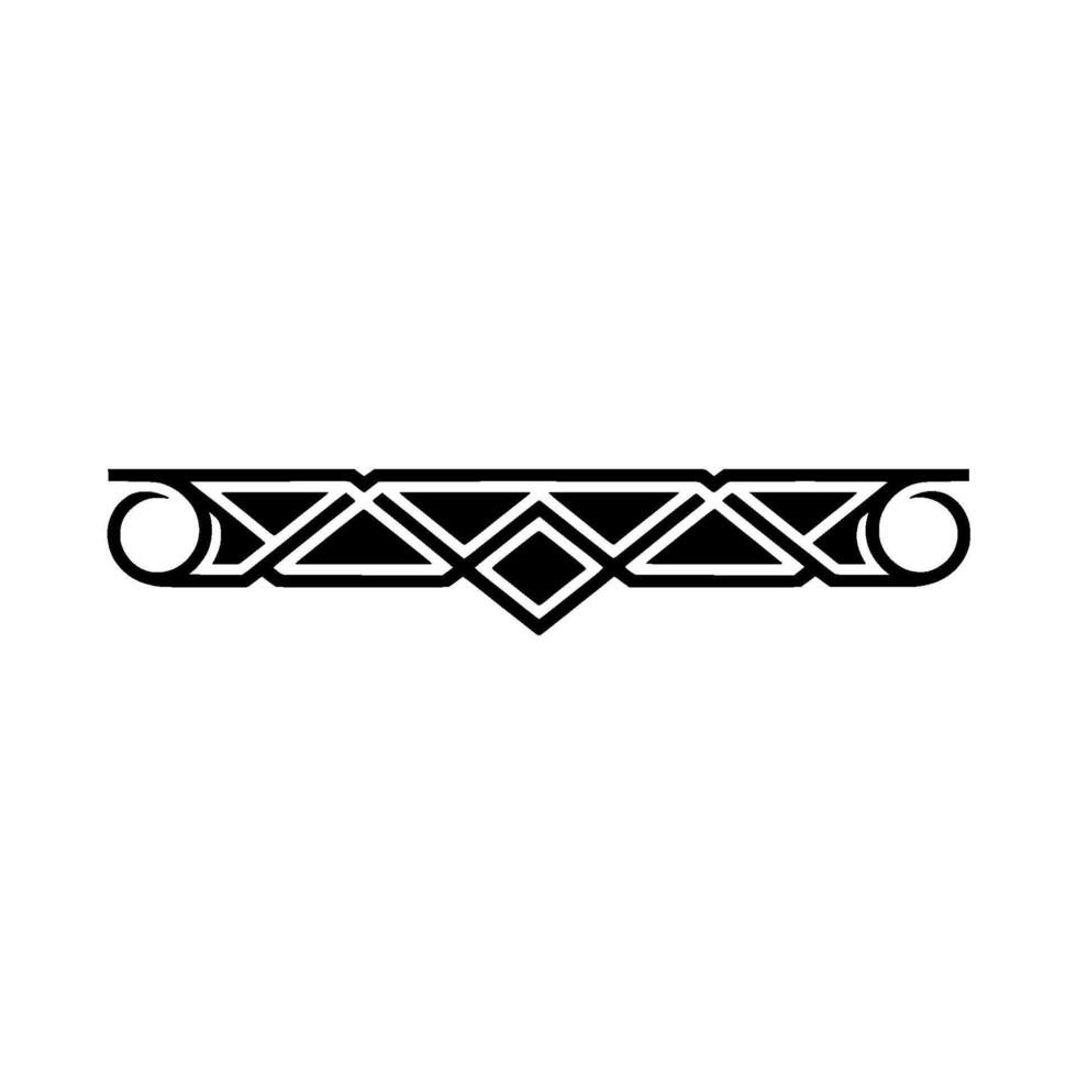 Elegant Geometric Border Ornament on White Background vector