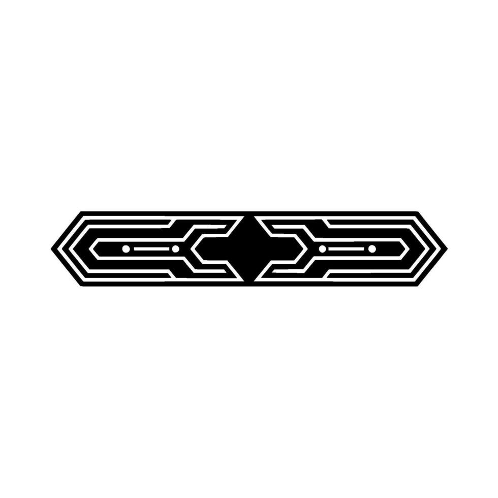 Minimalist Geometric Ornament, Black White, Repeating Pattern vector