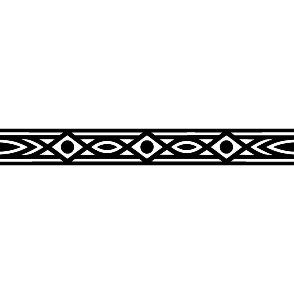 Abstract Geometric Border Element Black White Pattern on Light Background vector