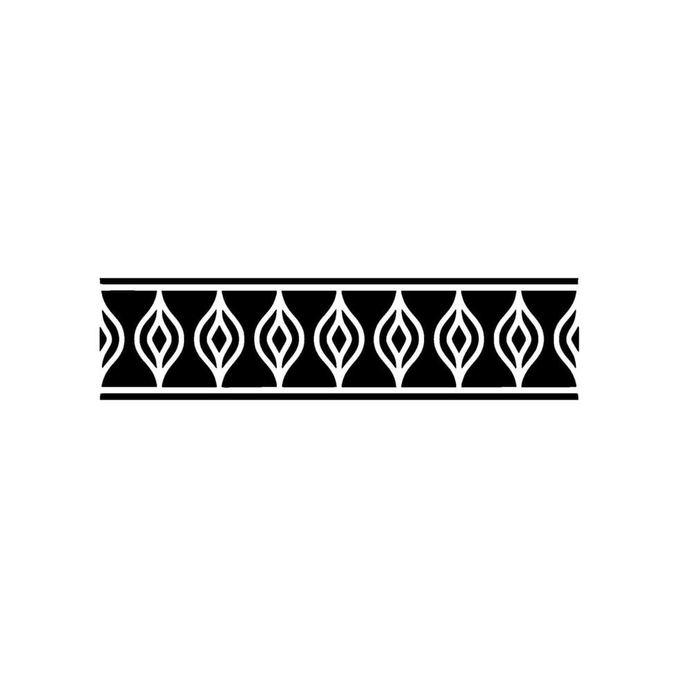 Elegant Black and White Geometric Border 1 vector