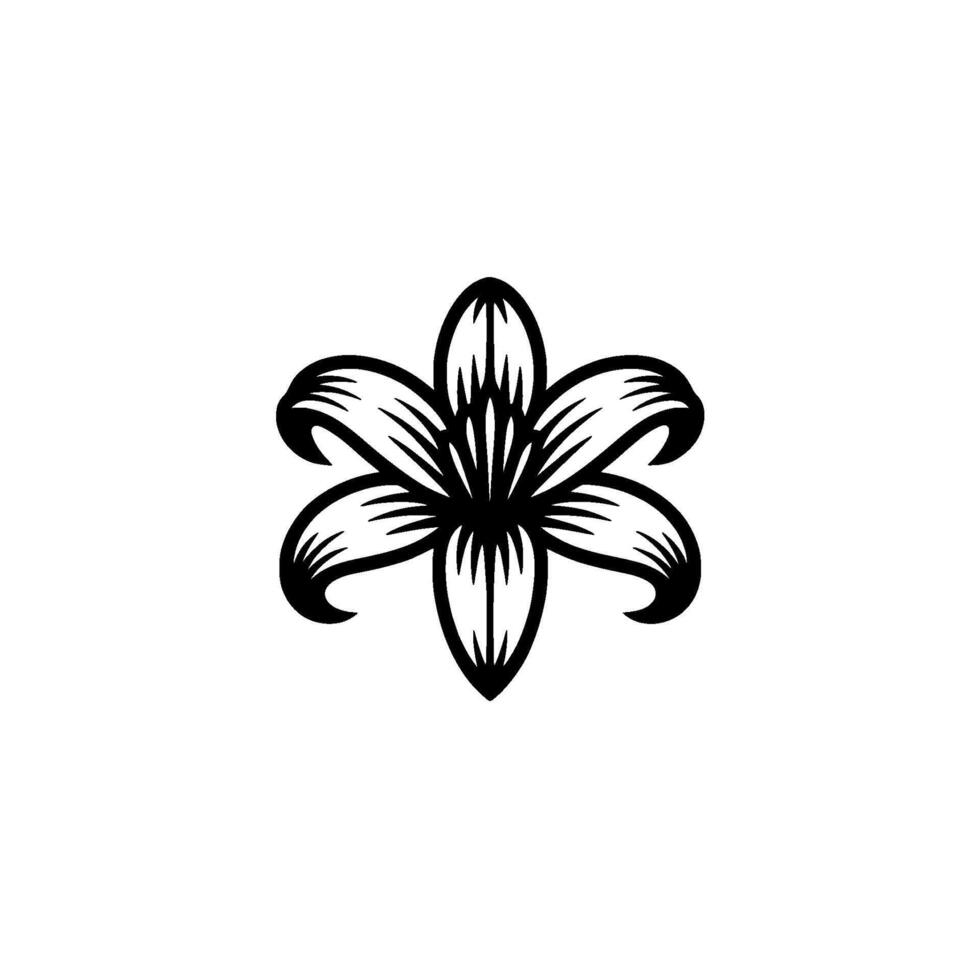 Stylized Lily Illustration on Soft Gray Background vector