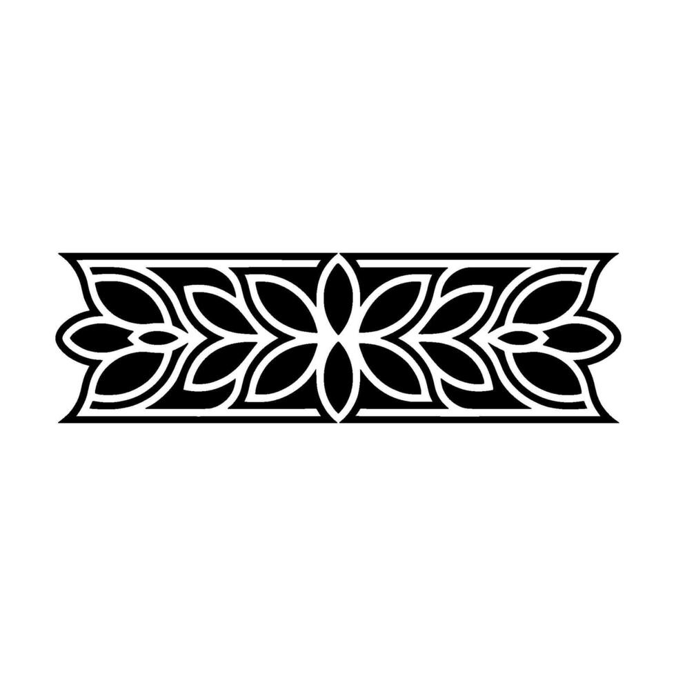 Ornamental Floral Border , Elegant Black White vector