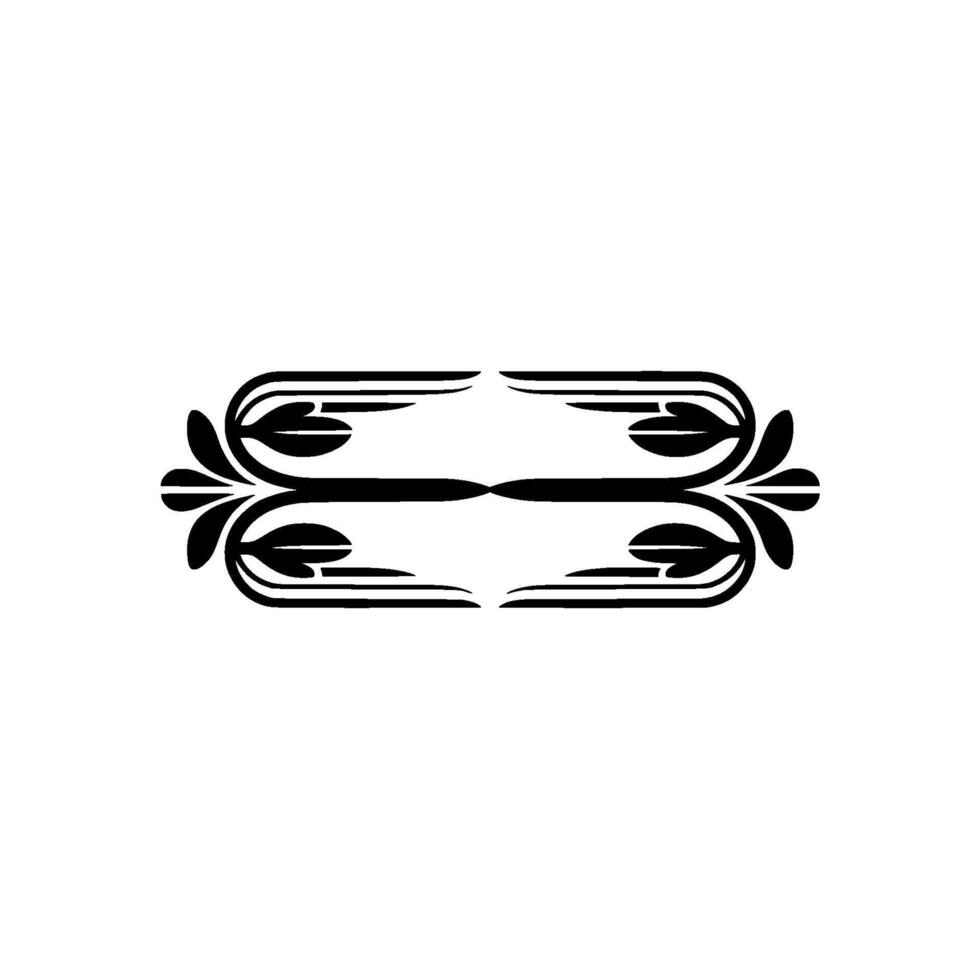 Art Deco Floral Ornament on White Background vector