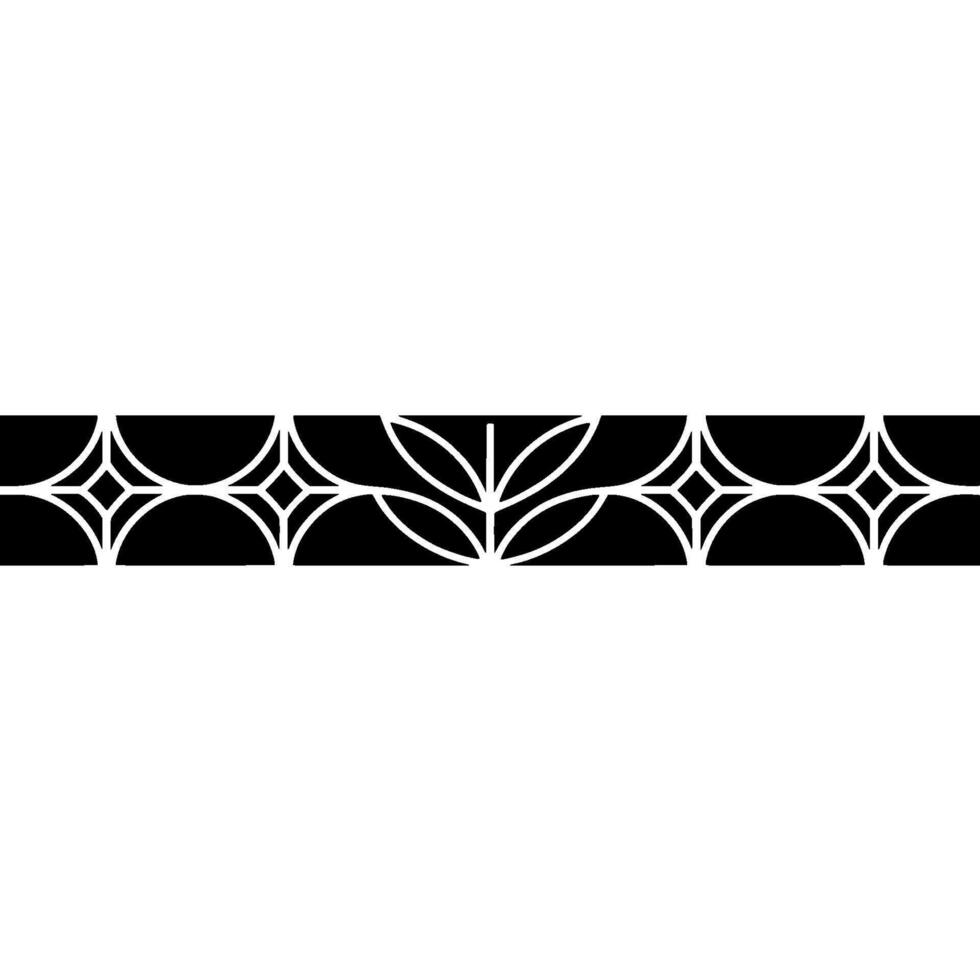 Minimalist Black and White Geometric Pattern, Decorative Border vector