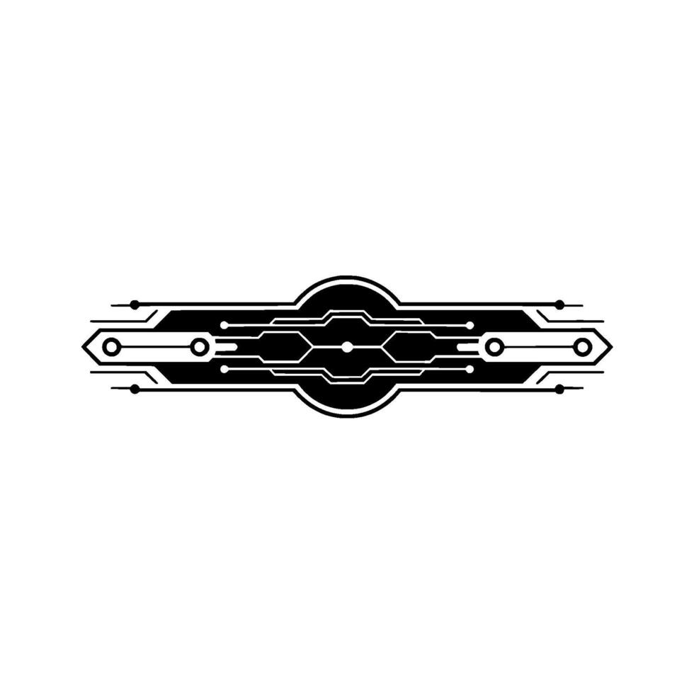 Tech Ornament, Minimalist Circuit Board vector