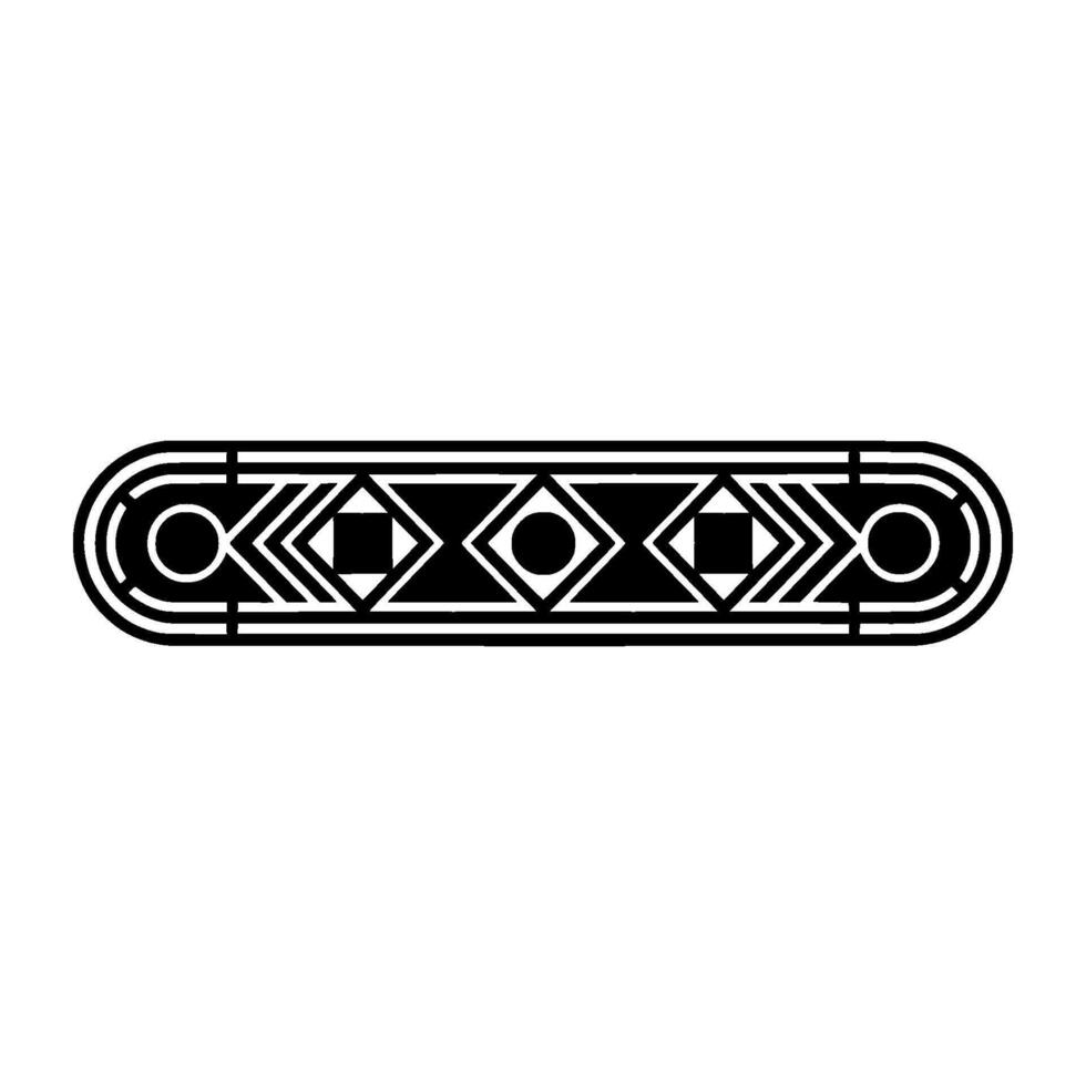 Geometric Black Border on White Background Deco, , Element vector
