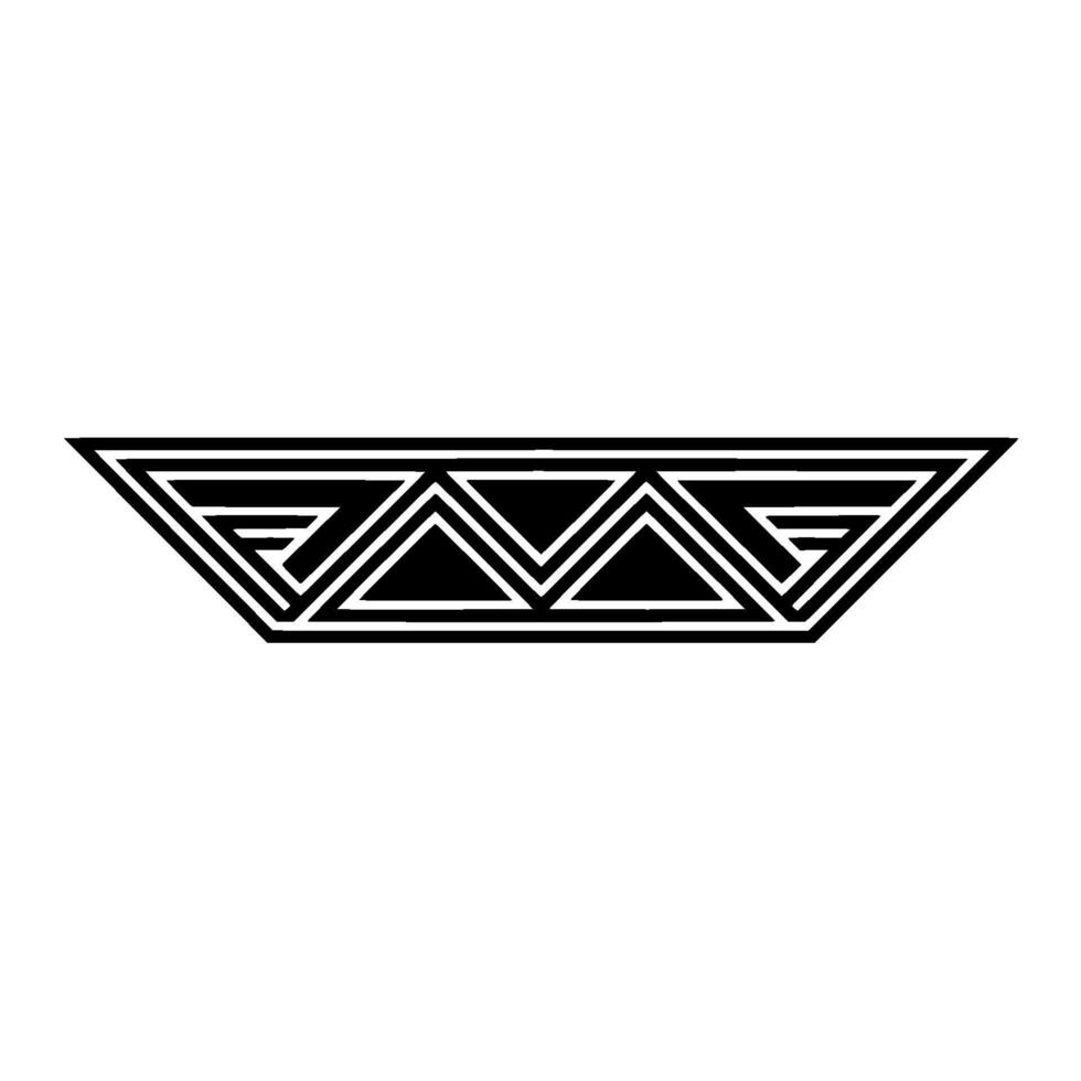 Geometric Border Minimalist Black and White vector