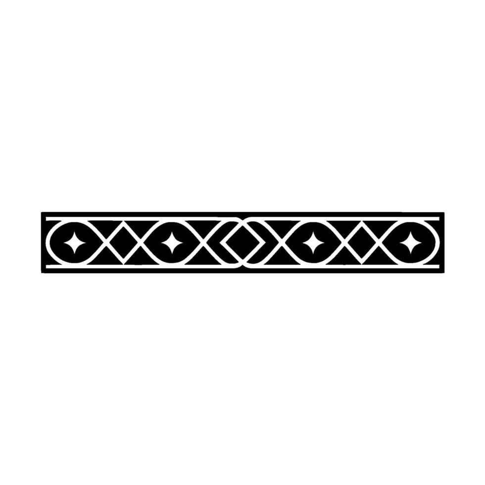 Minimalist Geometric Ornament Border Element vector