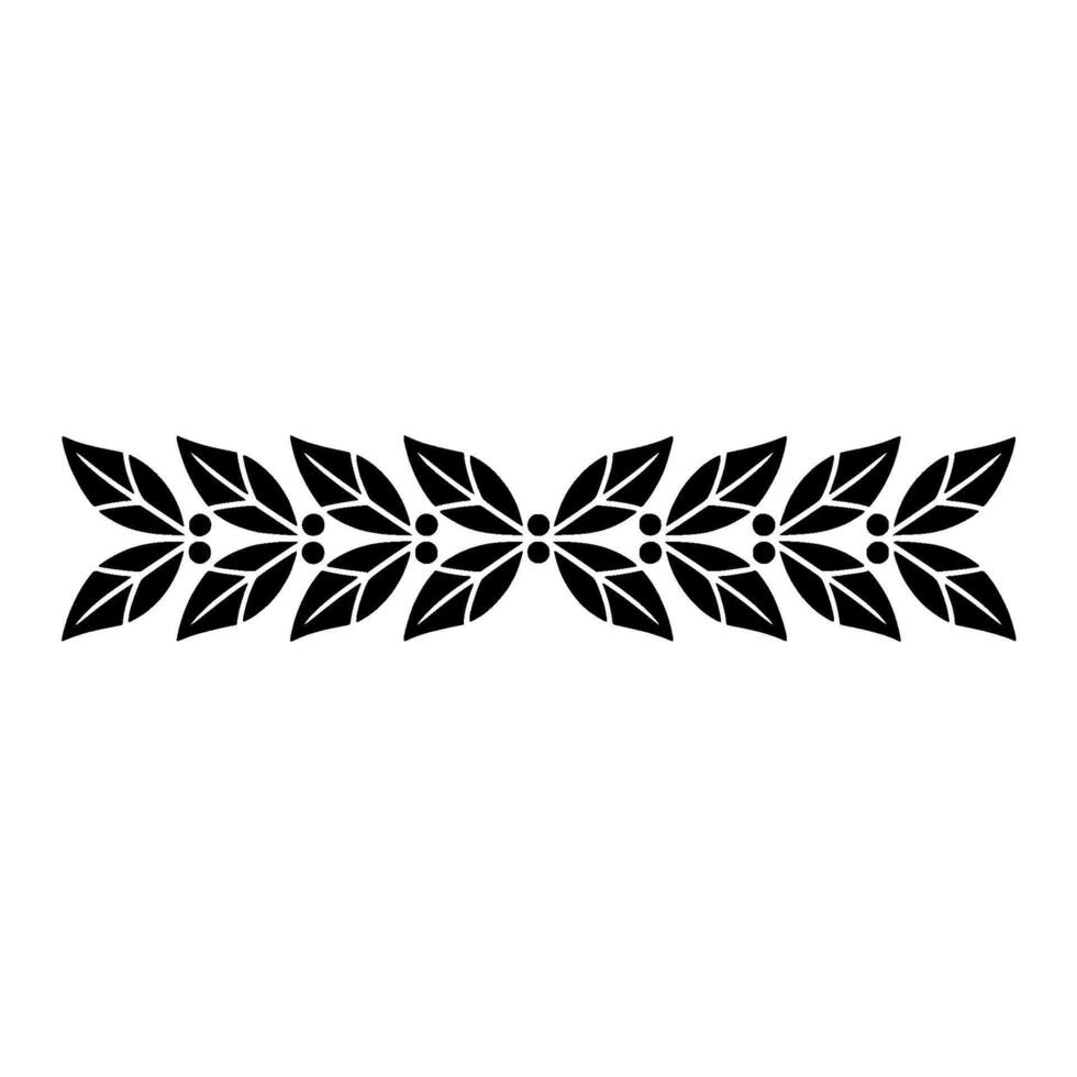 Minimalist Holly Border on White Background vector