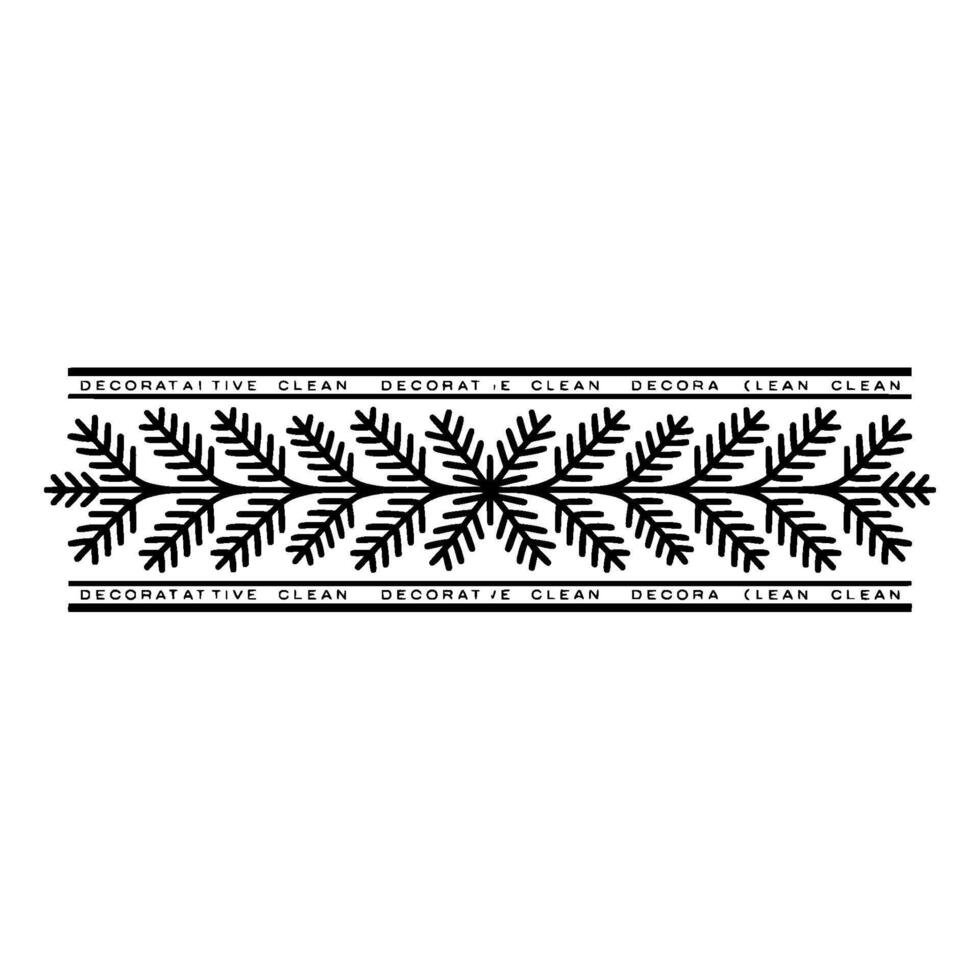 Minimalist Decorative Border with Geometric Foliage vector