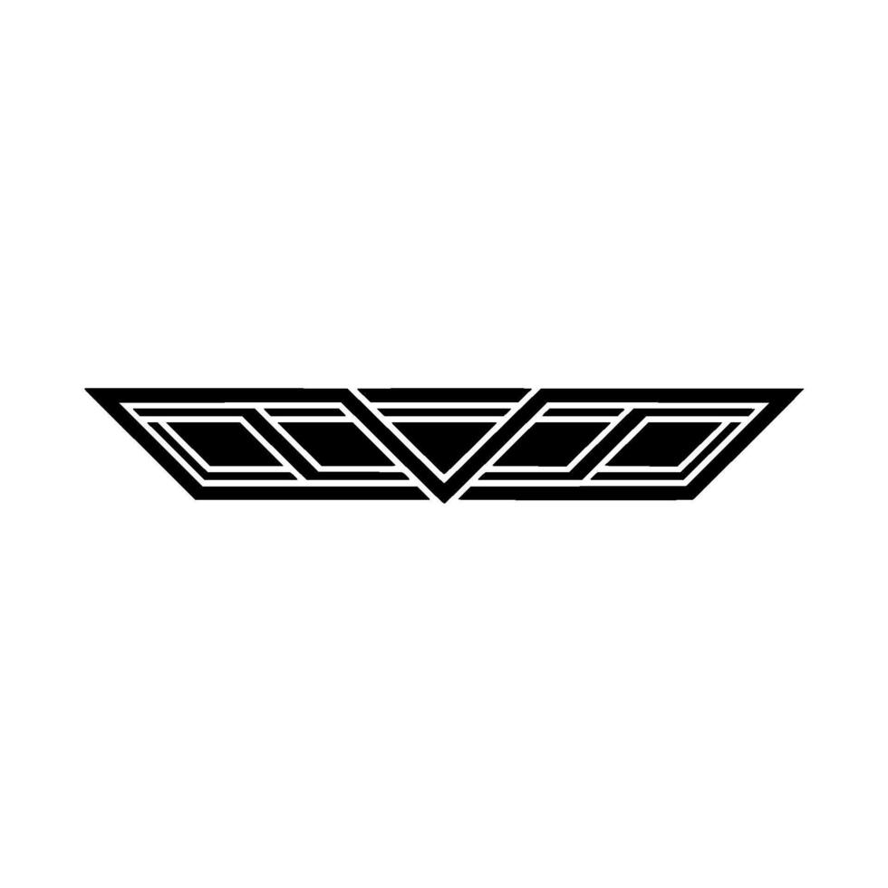 Minimalist Geometric Wing , Black and White, Clean Lines vector