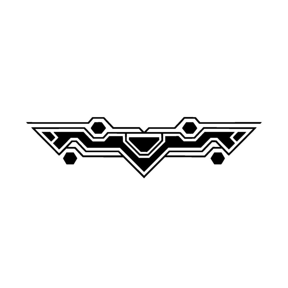 Geometric Black White Digital Border with Teal Accent vector
