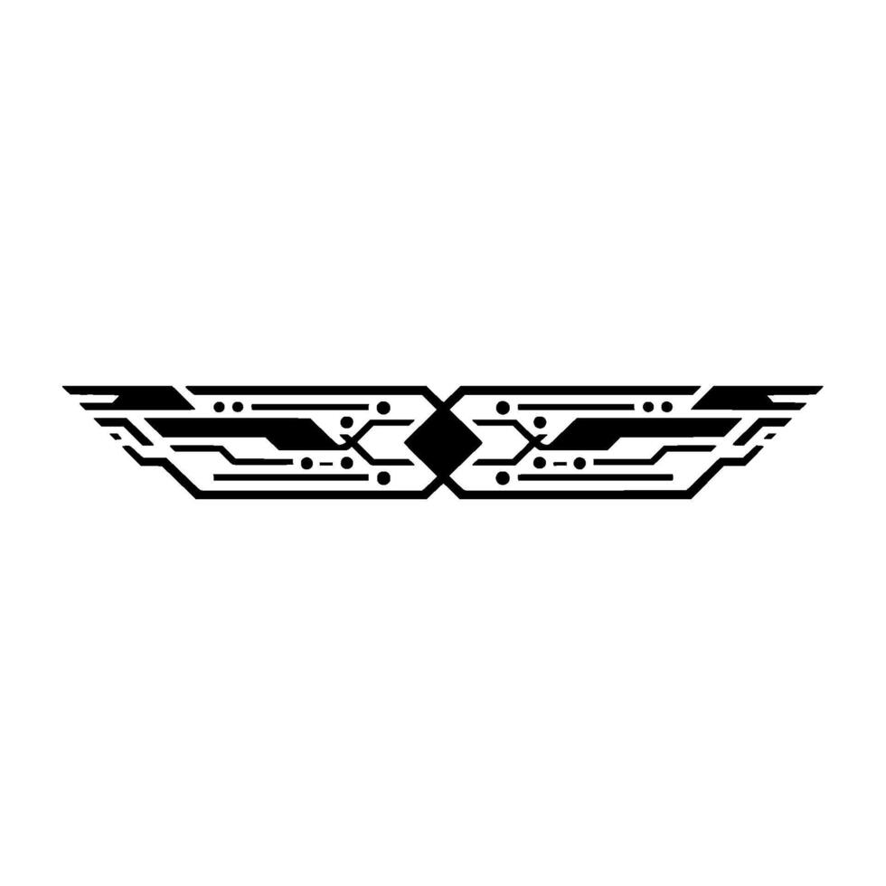 Modern Circuit Board Winged , Technology Concept vector