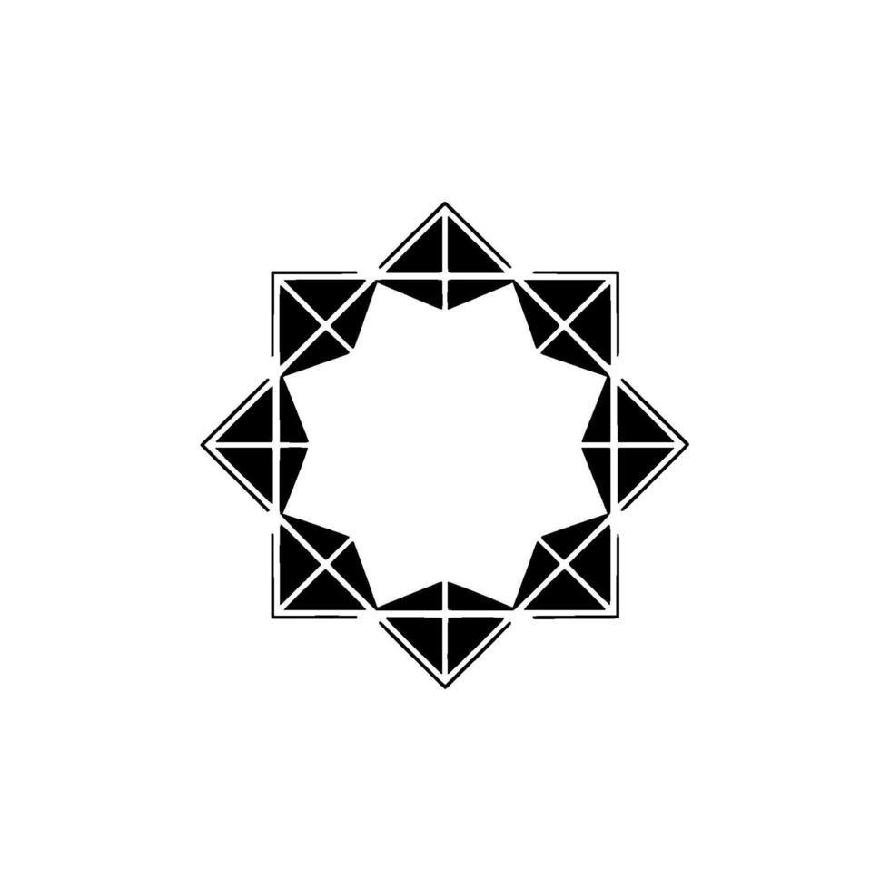 Geometric Islamic Star Pattern on Neutral Background vector