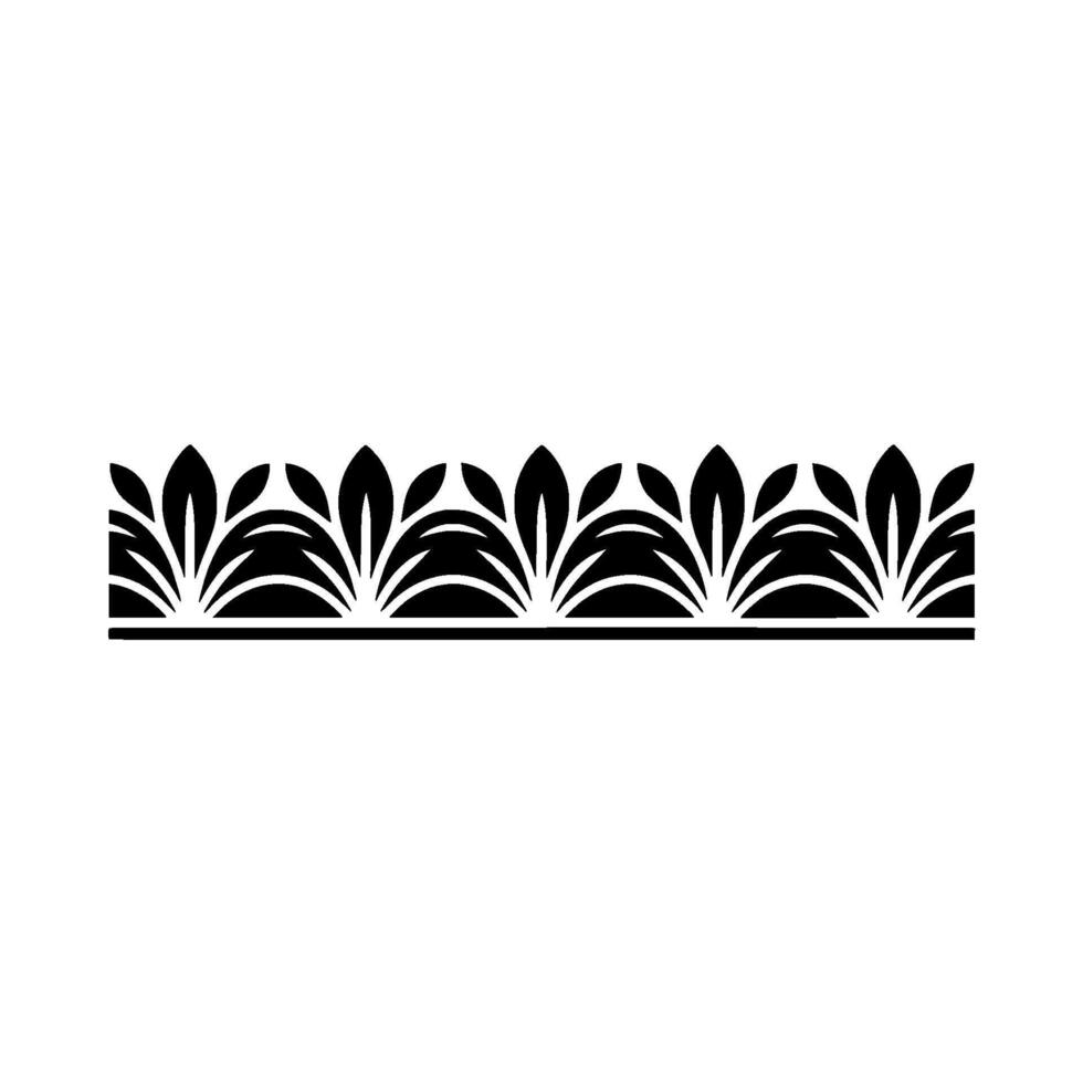 Elegant Leaf Border Minimalist Element, Decorative Flourish vector