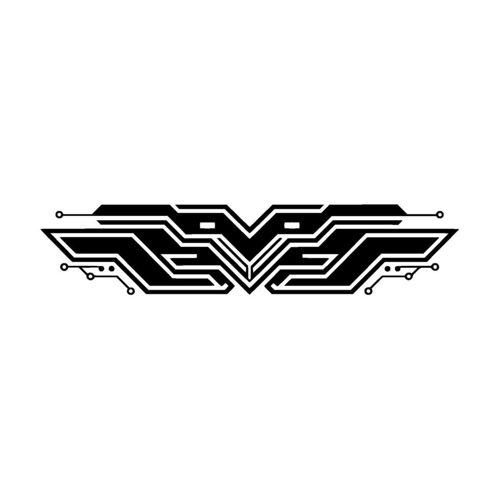 Futuristic Circuitry Modern Tech in Minimalist Style vector