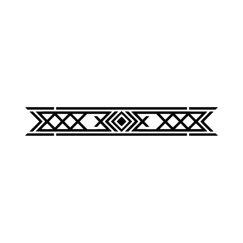 Minimalist Geometric Border Element on White Background vector