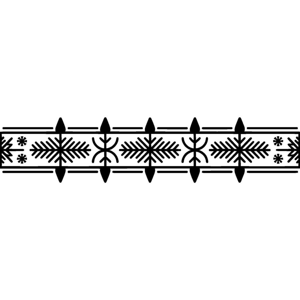 Minimalist Black Pattern Border Element on White Background vector