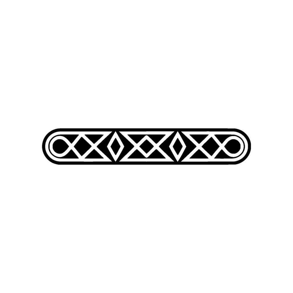 Geometric Element Black Gray Decorative Border on White vector