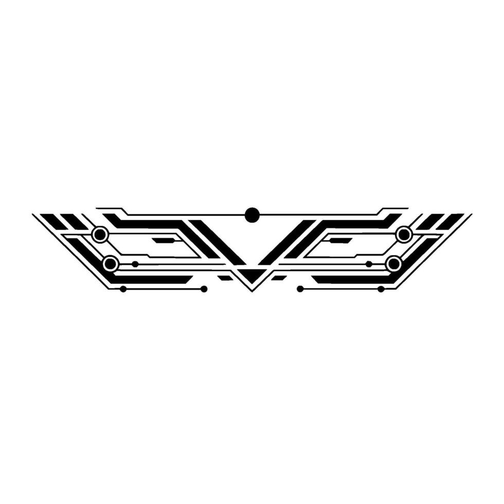 Abstract Tech with Circuit Board Elements, Minimalist vector