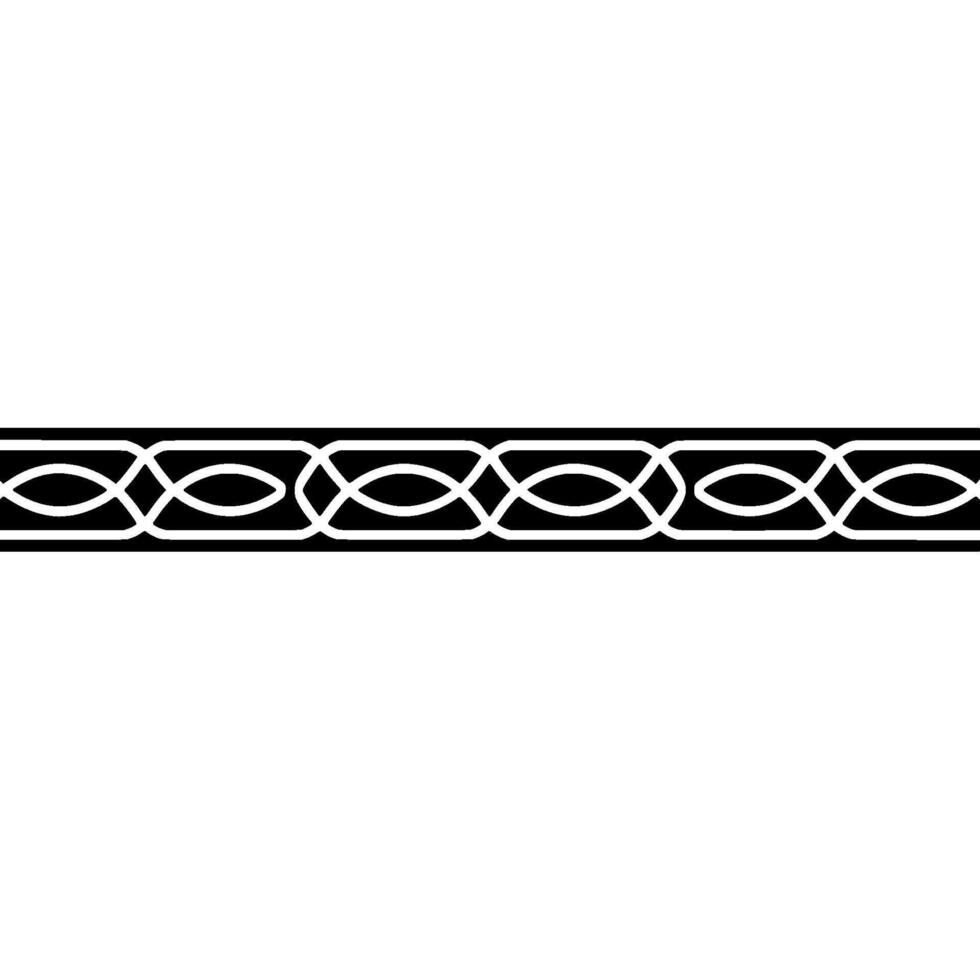 Geometric Interlaced Border, Minimalist , Black and White vector