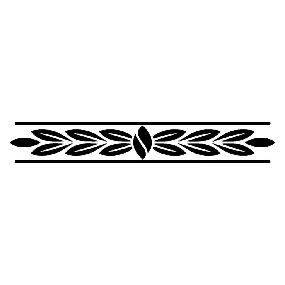 Elegant Laurel Leaf Border, Minimalist vector