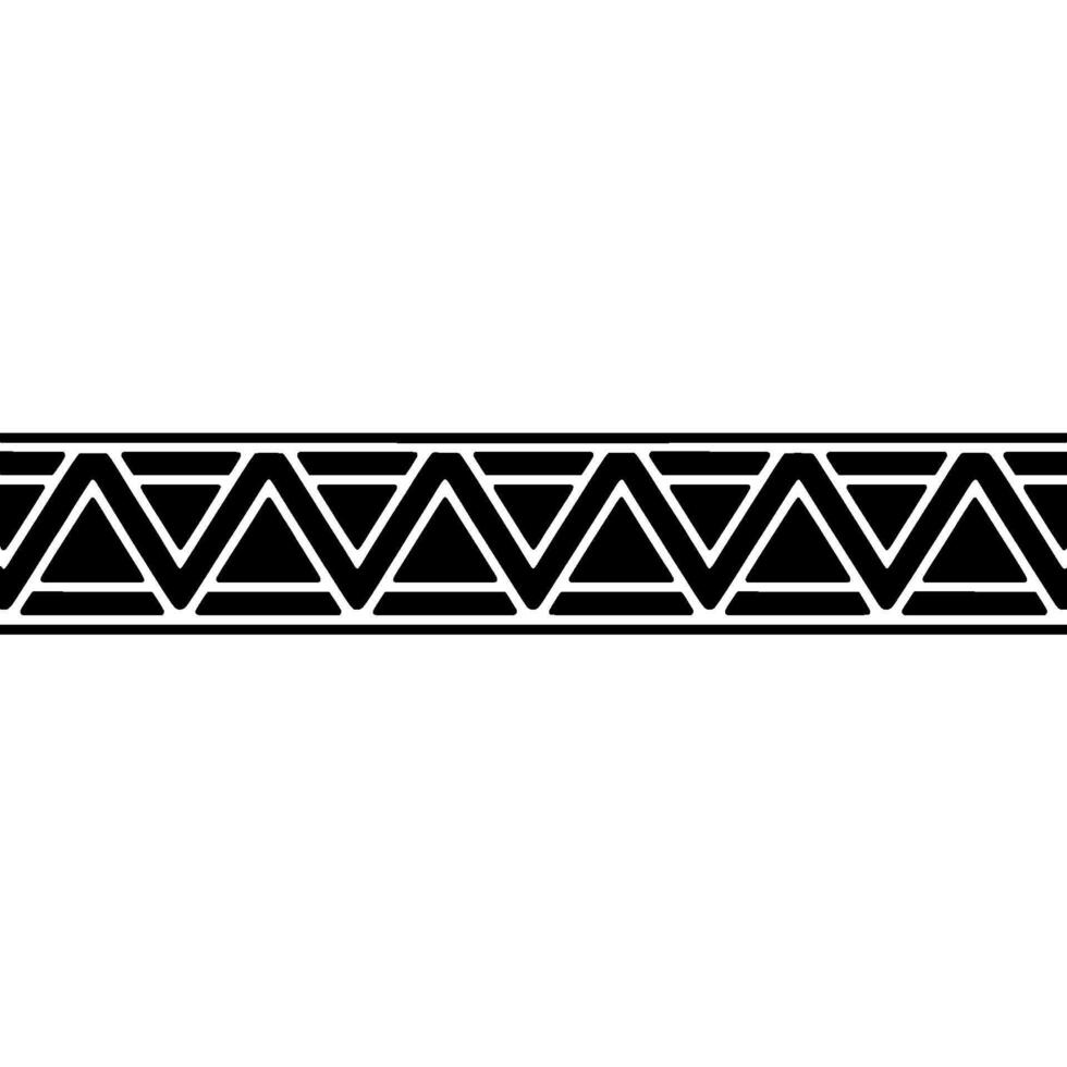 Geometric Triangle Border Pattern on White Background vector