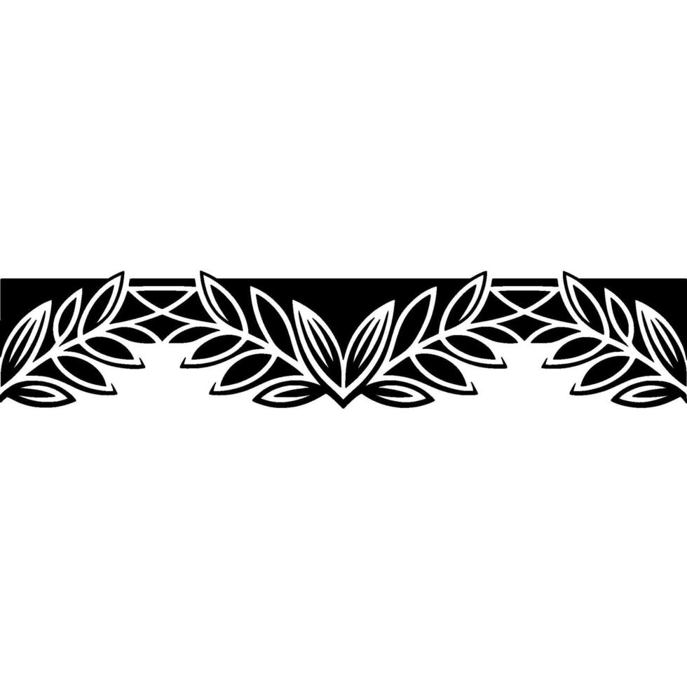 Elegant Leafy Black Border For Invitations Decor vector