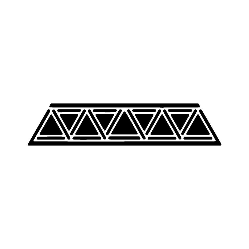 Minimalist Black Truss Bridge , Geometric vector