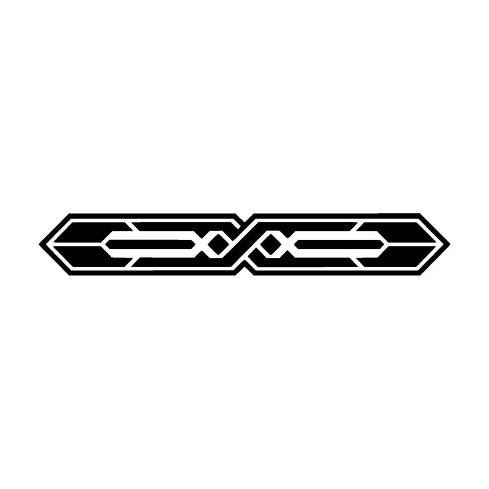 Minimalist Geometric Arrow Divider Black on White, vector