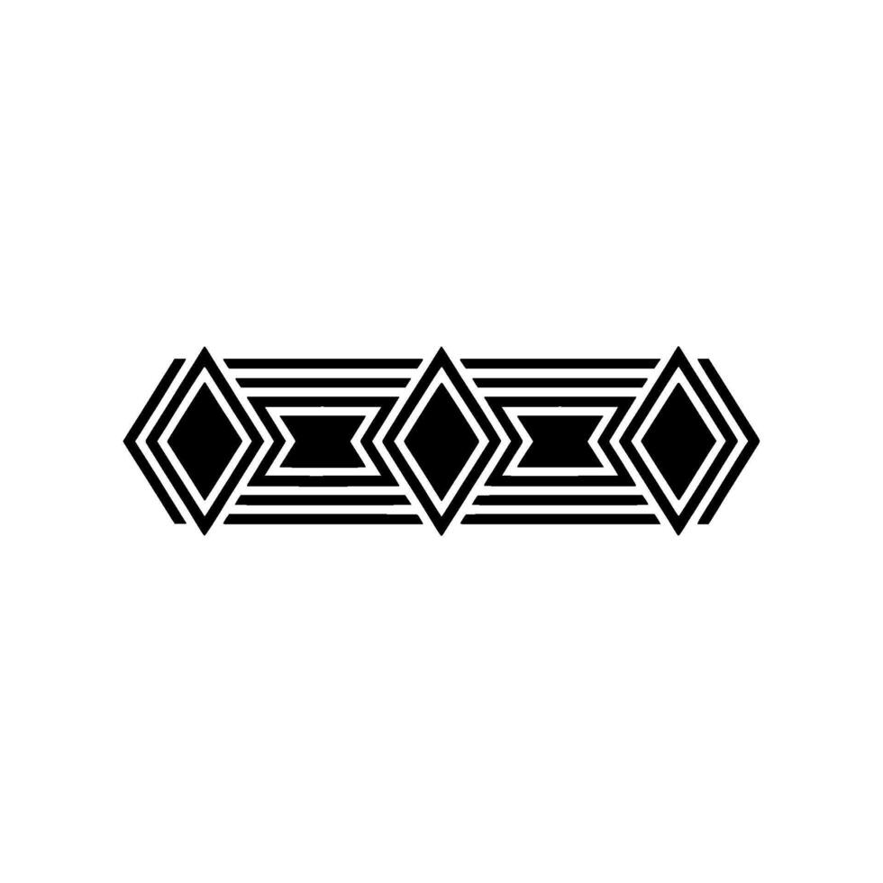 Geometric Art Deco Border, Black White Minimalist vector