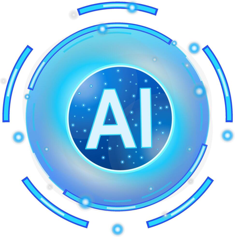Circular artificial intelligence with interconnected circuits vector