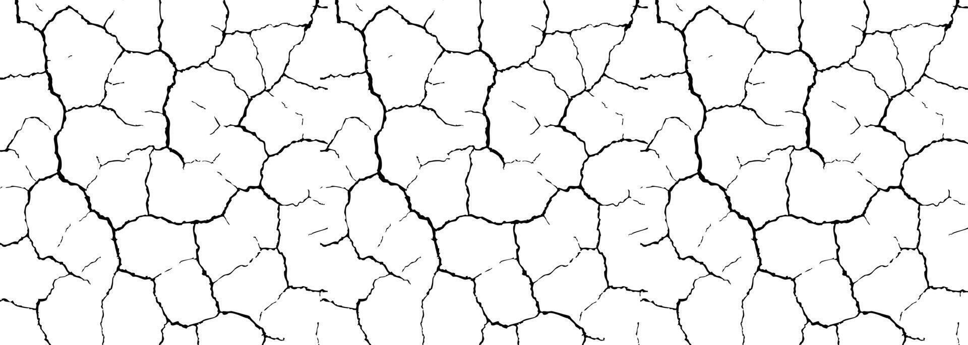 Realistic Cracked Ground Texture for Earthquake or Drought Concepts. Grunge Earth BG, Distressed Soil Background, Natural Disaster Element, Broken Surface Design. Illustration. vector