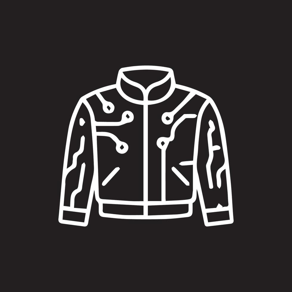 Futuristic Tech Jacket Design Modern Minimalist Wearable Technology Style vector