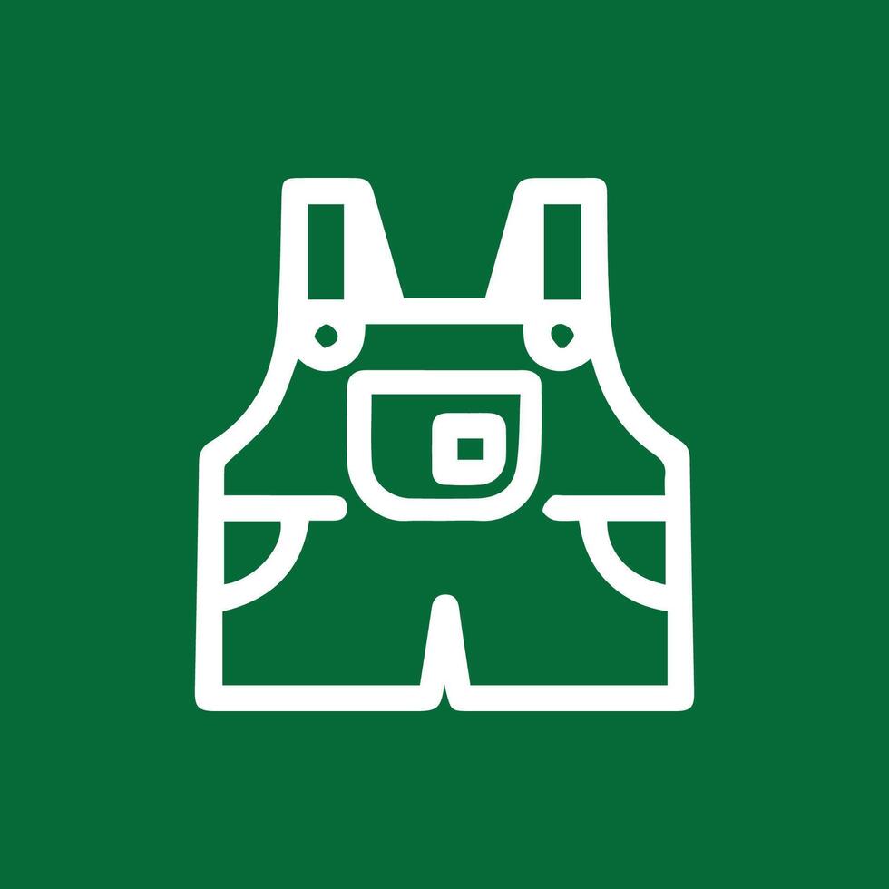 Adorable Dungarees Icon An Epitome of Childhood Simplicity and Charm vector
