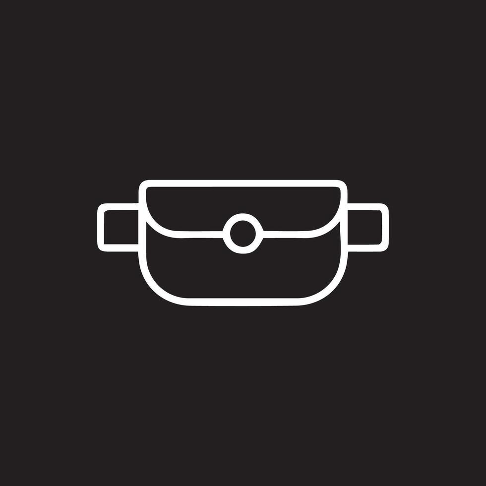 Sleek Minimalist Belt Bag Icon A Modern Fashion Statement Design vector