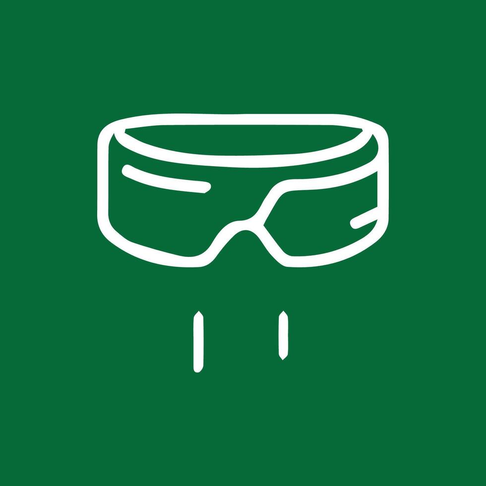 Safety First Eye Protection Essential Gear Icon Graphic Design vector