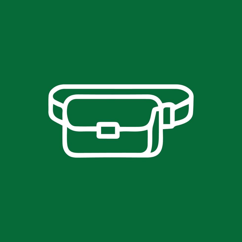 Stylish Belt Bag Icon Design for Travel Fashion and Everyday Use vector