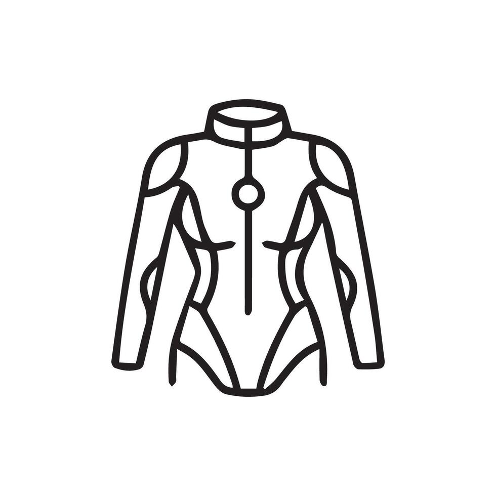 Sleek futuristic suit design innovative apparel for the future vector