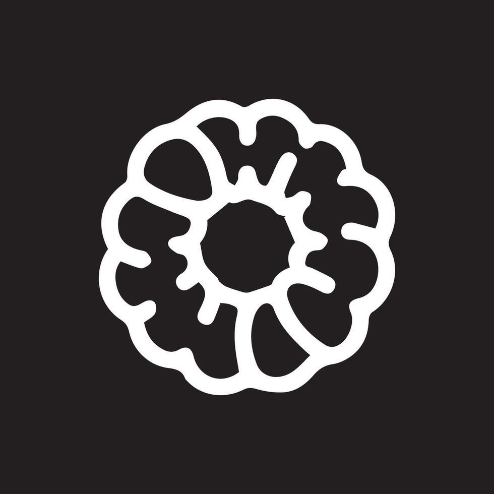 Abstract Floral Design Creating Delicate Black and White Monochrome Art vector