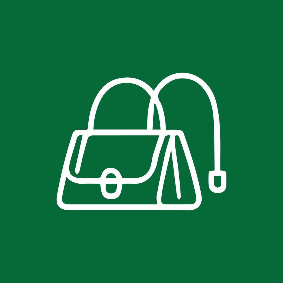Elegant handbag line art a minimalist fashion accessory design concept vector