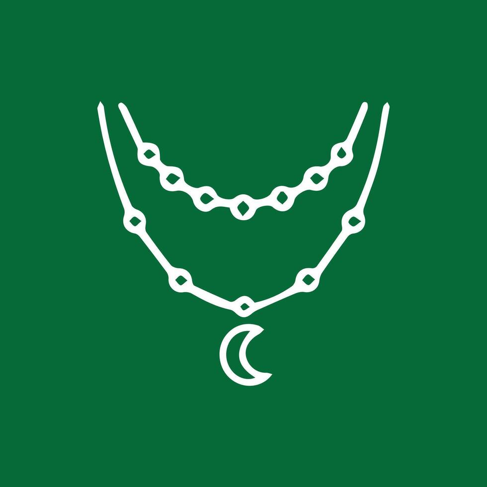 Elegant crescent moon pendant necklace a timeless classic adornment vector