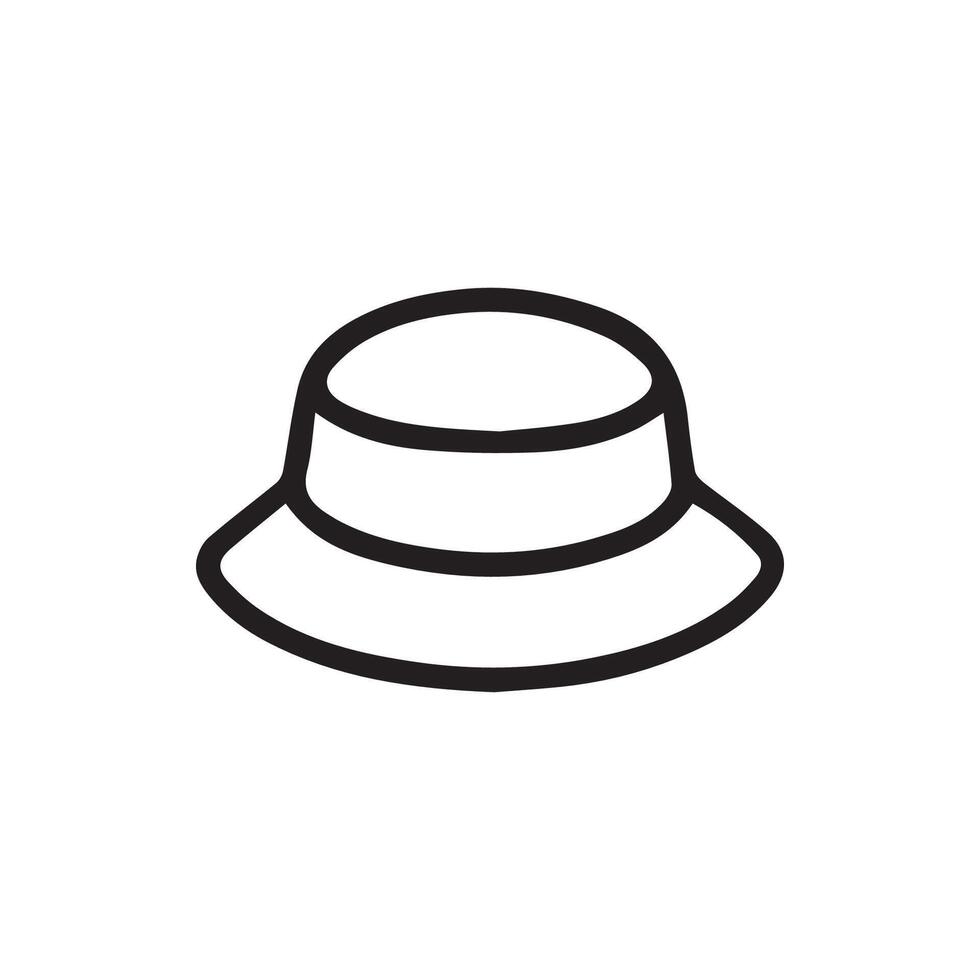 Stylish bucket hat icon design offering sun protection with simplicity vector